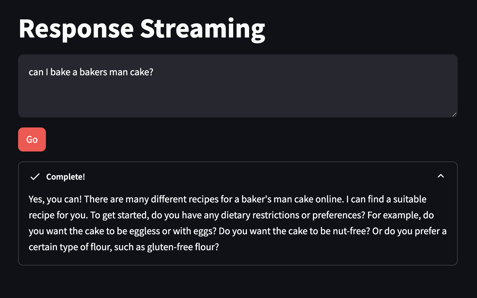 response