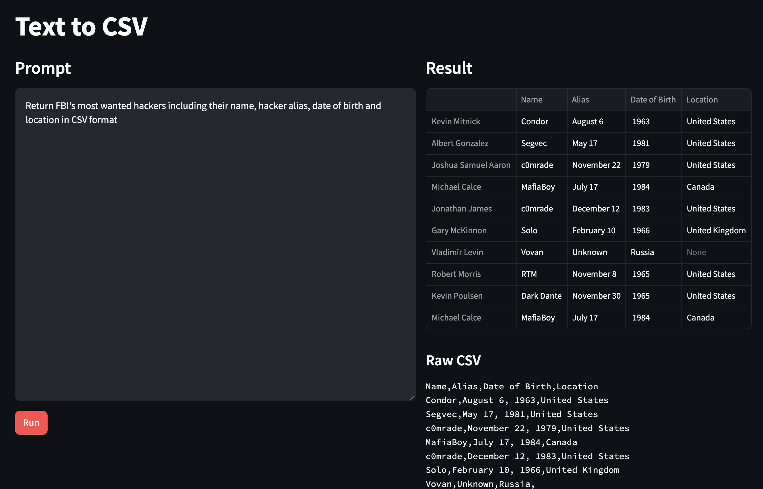 CSV