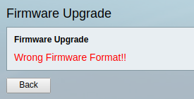 cisco wap200 wrong file format