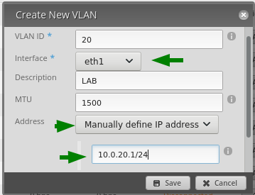 edgerouterx create vlan20