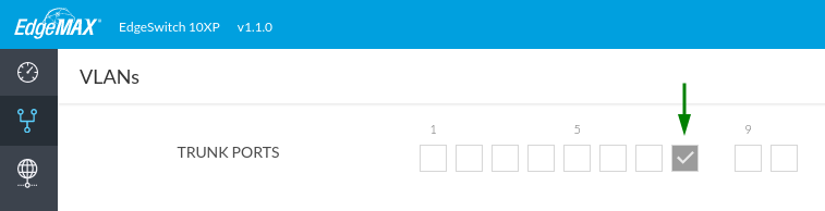 EdgeSwitch10xp trunk port
