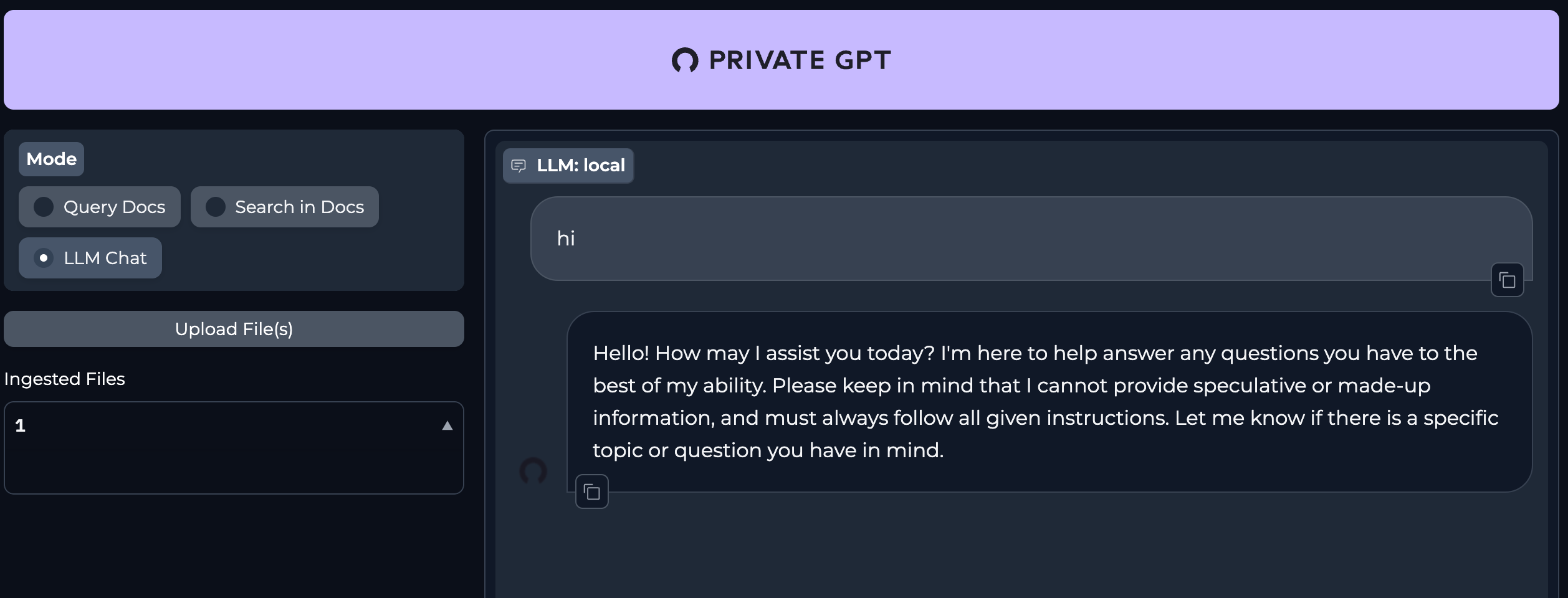 pgpt chat