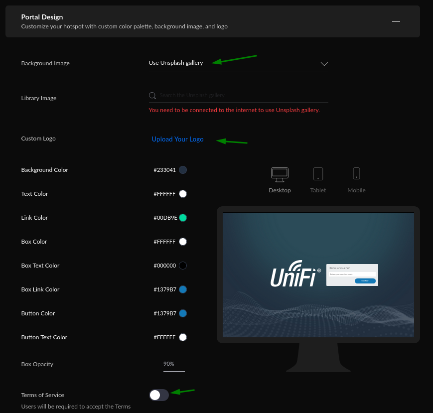 UnifiAPACLite Portal Design